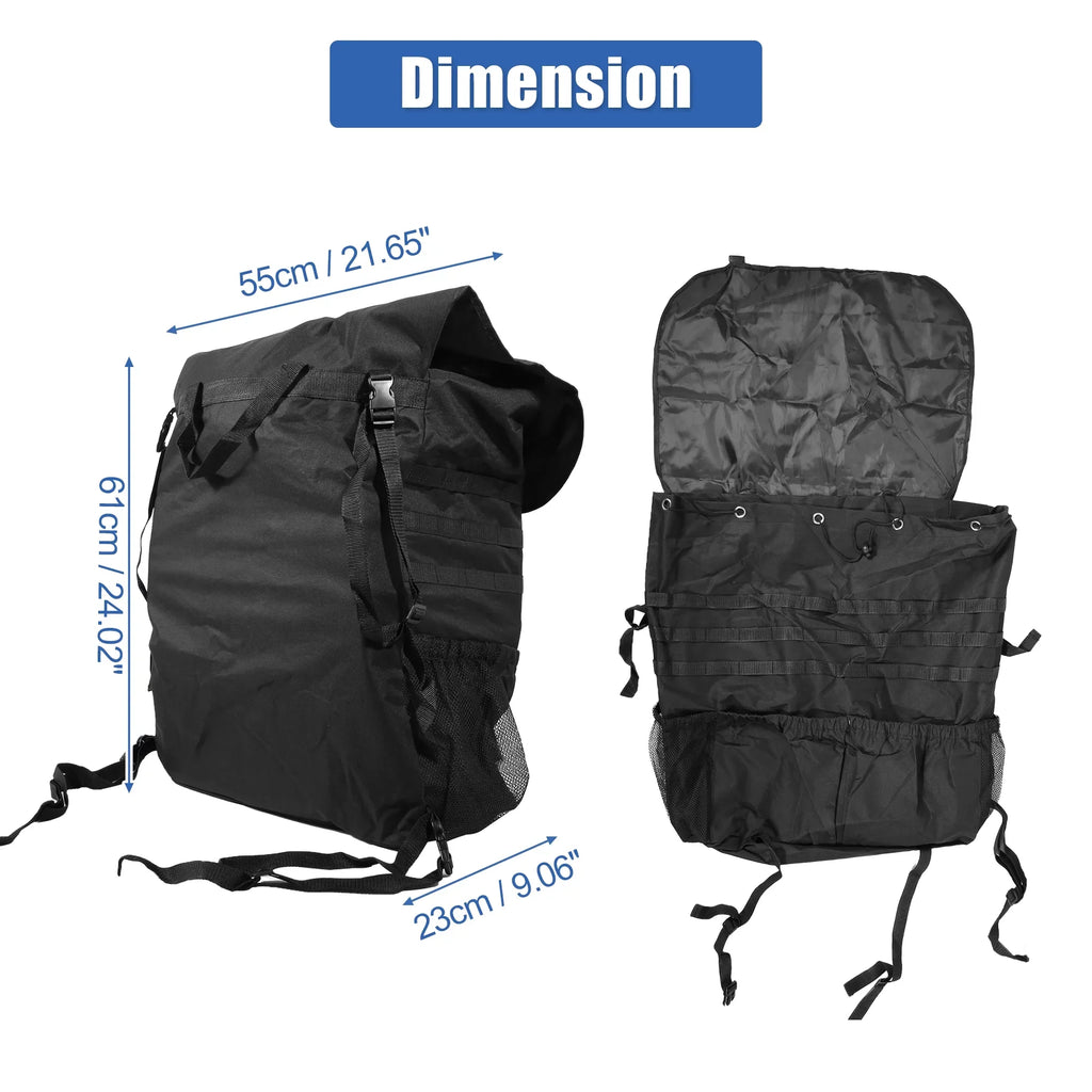 Unique Bargains Spare Tire Trash Bag Outdoors Storage Bag for Wrangler JK JKU JL JLU 2/4 Doors 07-20 Camping Organizer