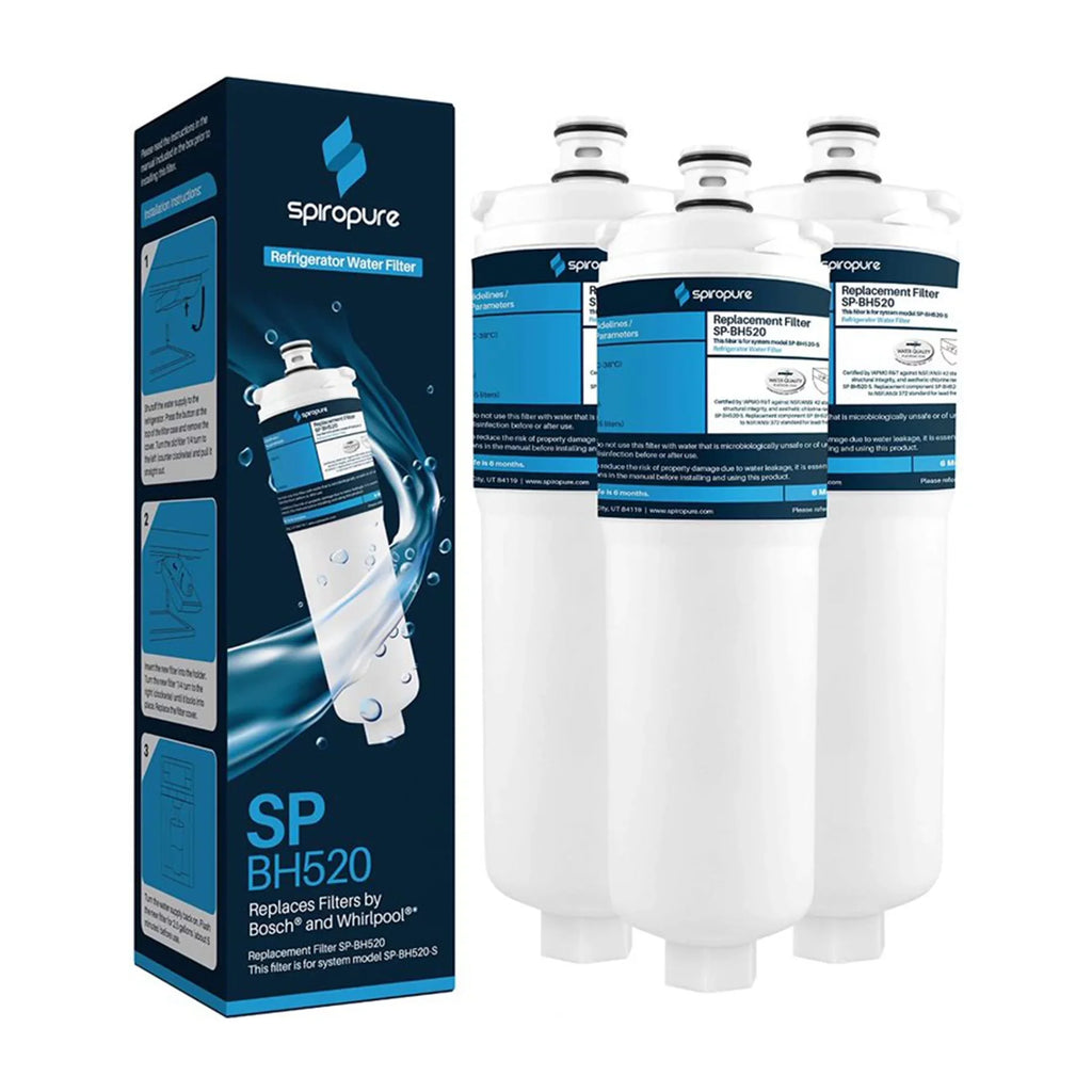 SpiroPure SP-BH520-3PK Refrigerator Water Filter Replacement Part, 3 Pack