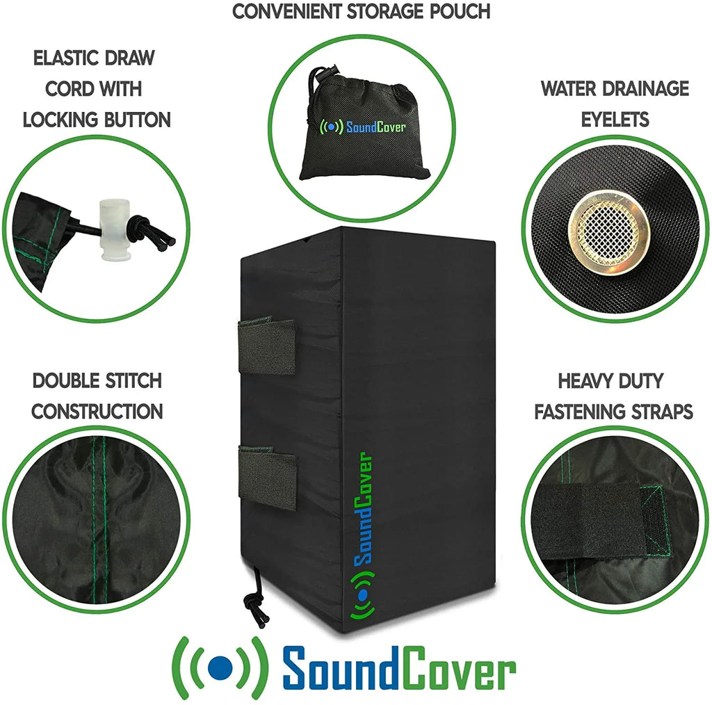 Outdoor Speaker Wrap Black, Medium Size (H 13.6" x W 7.9" x D 8.9"), Suitable with Yamaha AW294, Definitive Technology AW 5500, Polk Audio Atrium 6, Yamaha AW350, and Bose 251