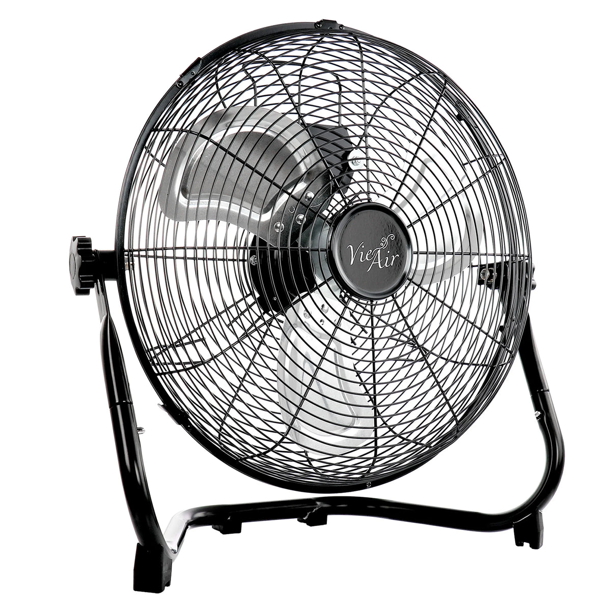 Vie Air 14 Inch Twin Pack Industrial High Velocity Heavy Duty Metal Floor Fan with 3 Speed Settings