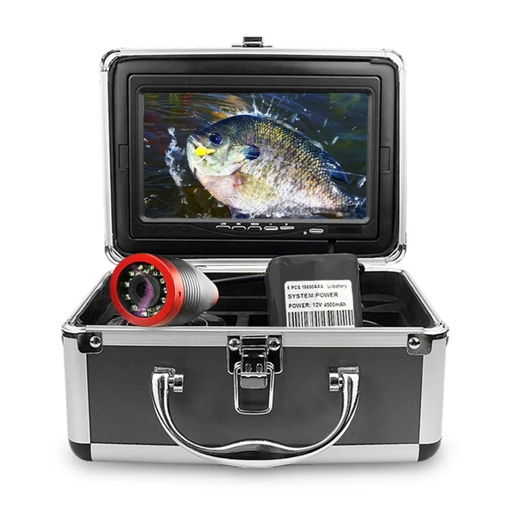 Erchang Underwater Fishing Camera Portable Fish Finder for Ship Kayak Lake Sea Fishing, 7 Inch Screen
