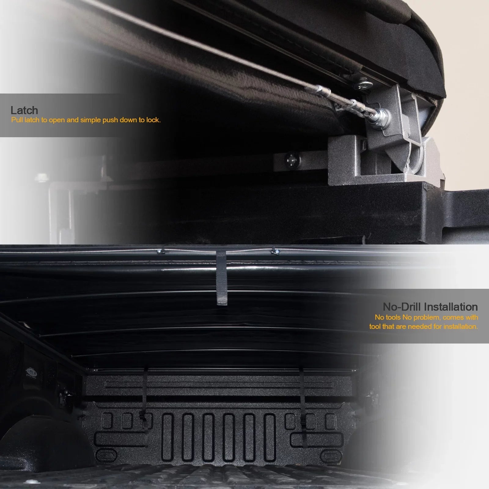 Stehlen 714937188747 Lock And Roll Up Tonneau Protection - Black For 2015-2022 Chevy Colorado / GMC Canyon 6 Feet ( 72" ) Bed