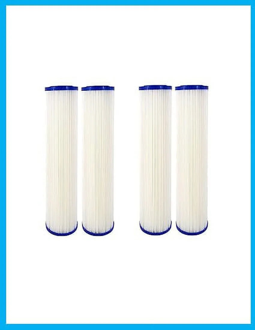 Fitting to Watts Pack of 4 Filter (WPC0.35-975) 9.75"X2.75" 0.35 Micron Pleated Sediment Filters