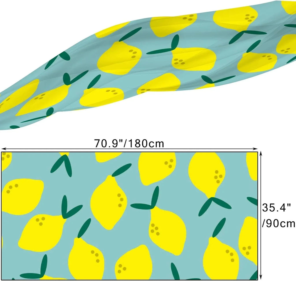 Hyjoy Simple Lemon Pattern Long Silk Neck Scarf Lightweight Shawl Wrap Scarves for Women Girls