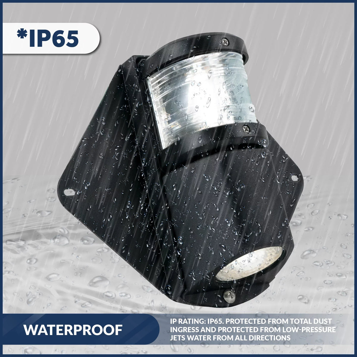 Five Oceans Combination Masthead and Deck Light, LED Masthead Deck Spreader Light, 12V, Vertical Mount for Vessel - FO3837