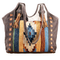 KB OHLAY KB682 TOTE Upcycled Wool Upcycled Canvas Hair-on Genuine Leather women bag western handbag purse