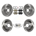 Transit Auto - Front Semi-Metallic Rear Ceramic Pads And Disc Brake Rotors Kit For 2015 Mini Cooper 2.0L 1.5L With 294mm Diameter Rotor K8A-106213