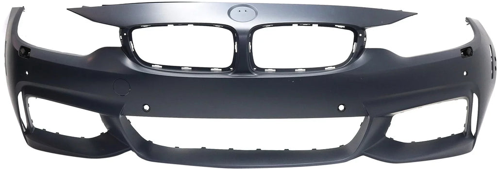 Front BUMPER Shield Suitable For BMW 4-SERIES 2014-2018 Primed with M Sport Line with HLW PDC Sensor Holes/IPAS/Cam Conv/Coupe/HB - CAPA
