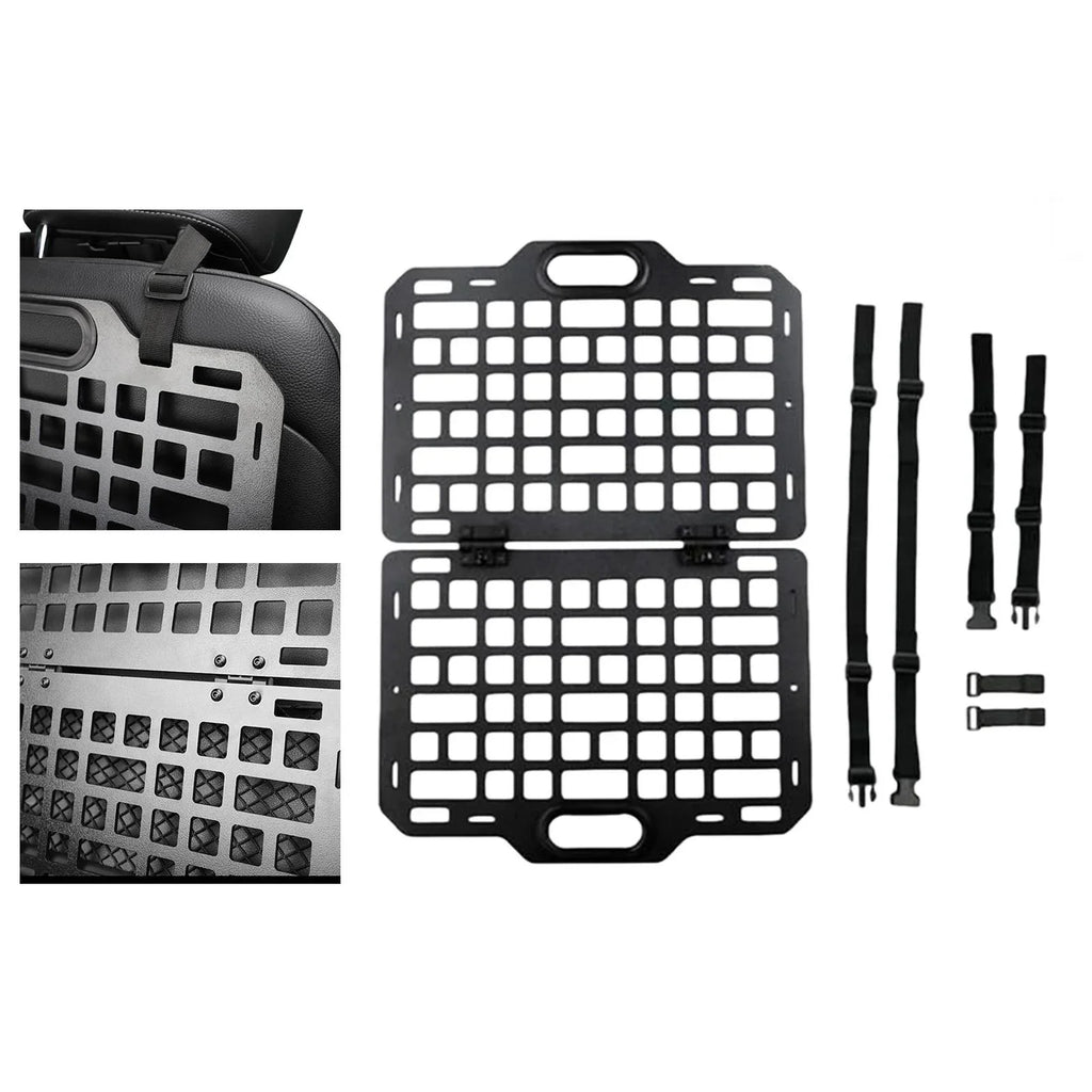 funtasica Auto Seat Back Organizer Modular Storage Molle Panel Car Seatback Hanging Plate Auto Seat Panel for Automotive Truck Parts