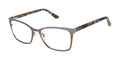 NEW GX by GWEN STEFANI GX072 Brown & Navy Eyeglasses 52mm with GX Case