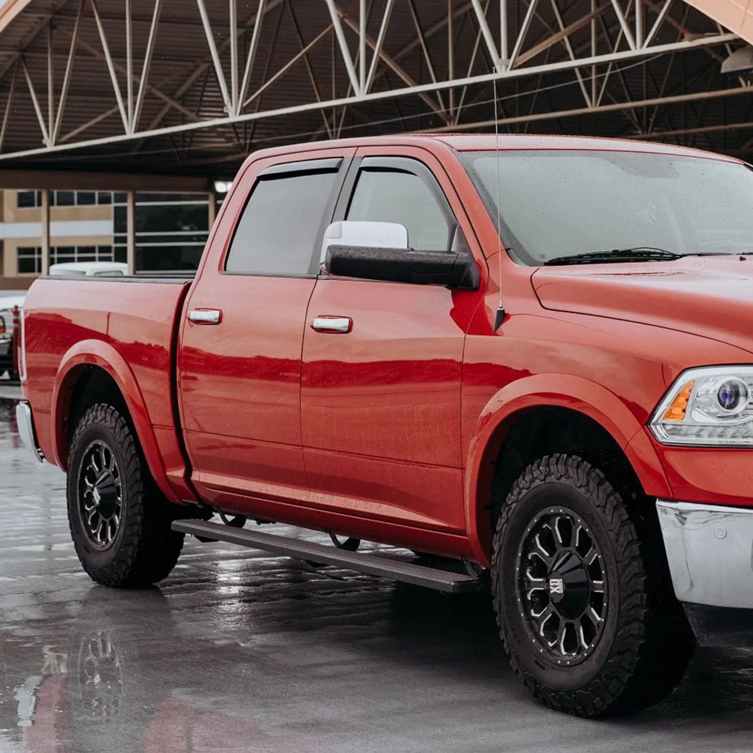 Voron Glass in-Channel Extra Long-lasting Rain Guards for Trucks Dodge RAM 2500 3500 2019-2024 Crew Cab, Window Deflectors, Vent Window Visors, 4 Pieces - 220010v