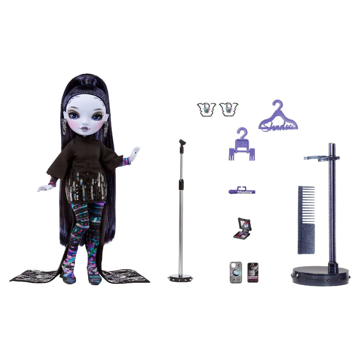 Rainbow High Shadow High Reina Glitch Crowne - Purple Fashion Doll. Fashionable Outfit & 10+ Colorful Play Accessories. Outstanding Gift for Kids 4-12 Years Old & Collectors