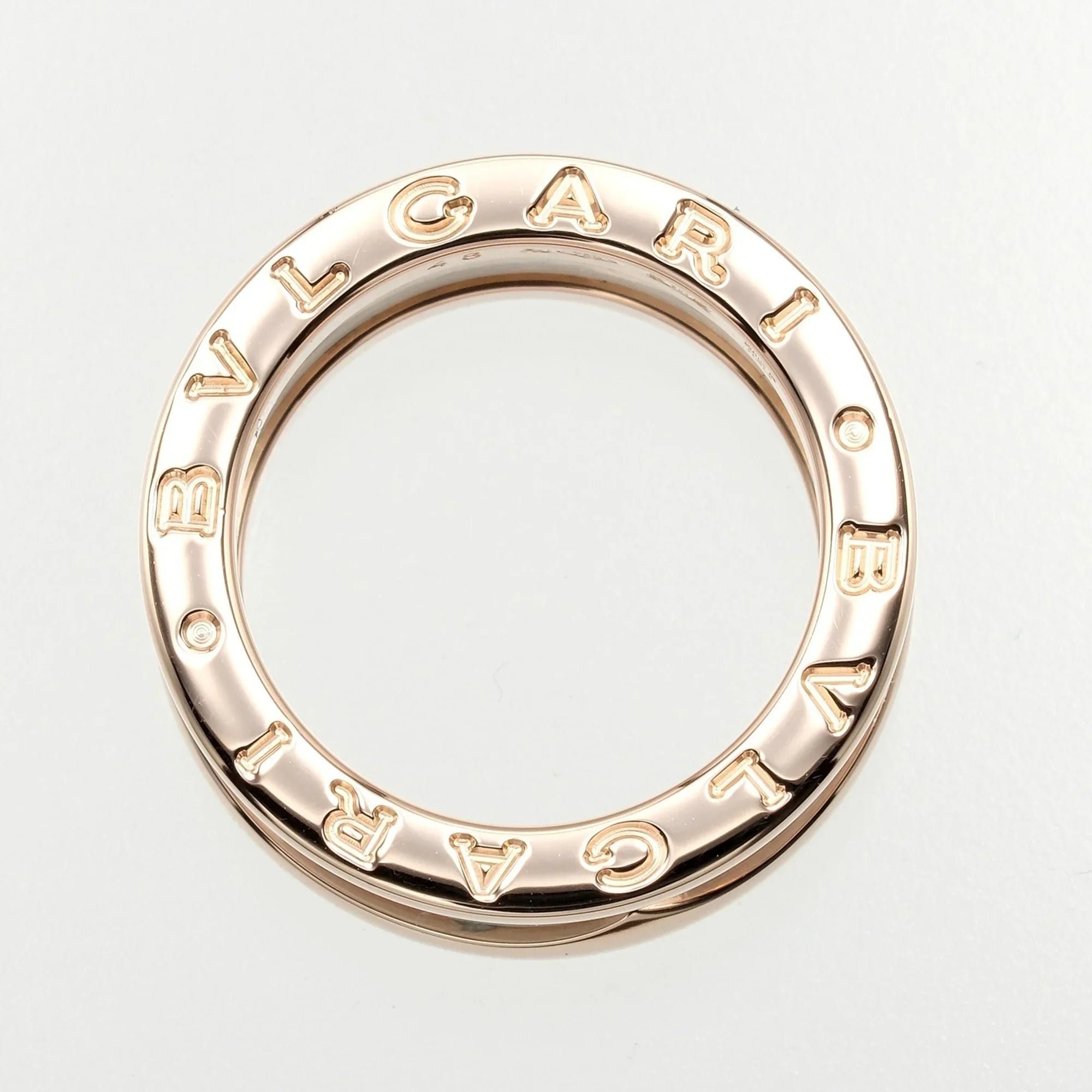 Pre-Owned Bvlgari BVLGARI B Zero One Ring K18 PG Pink Gold Ceramic Approx. 7.22g I112223130 (Good)