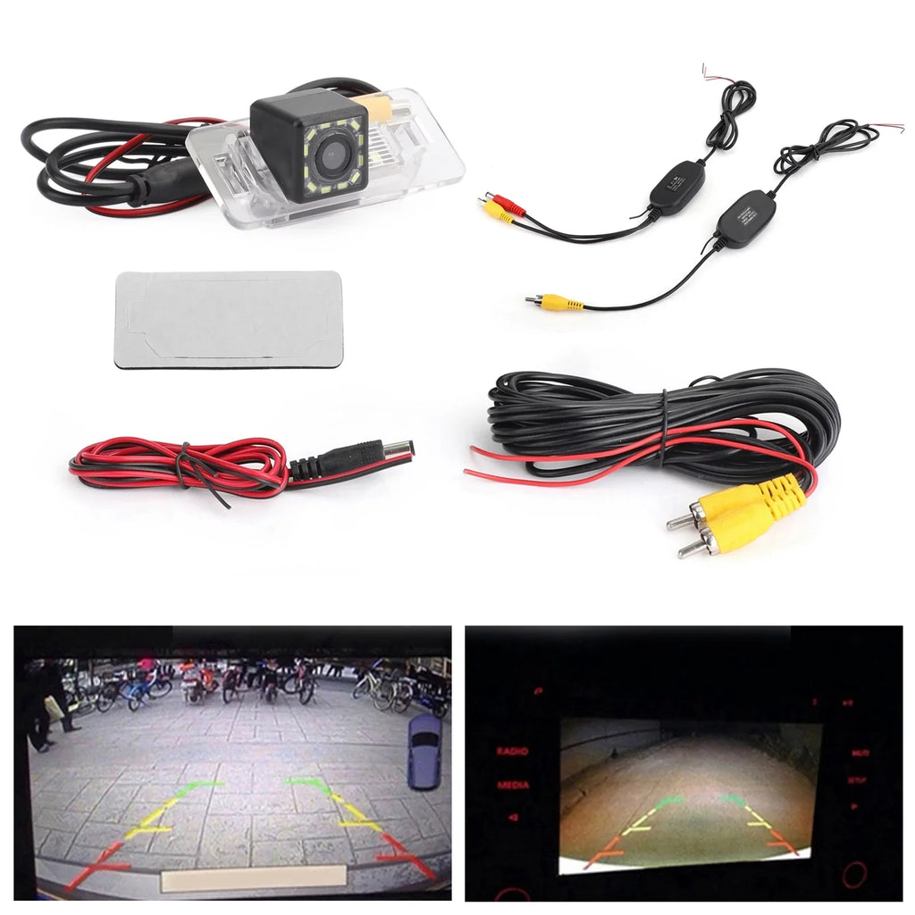 Wireless Reverse Camera 12LED for BMW E46 E39 E70 E71 X3 X5 E60 E61 E90 E91 E92