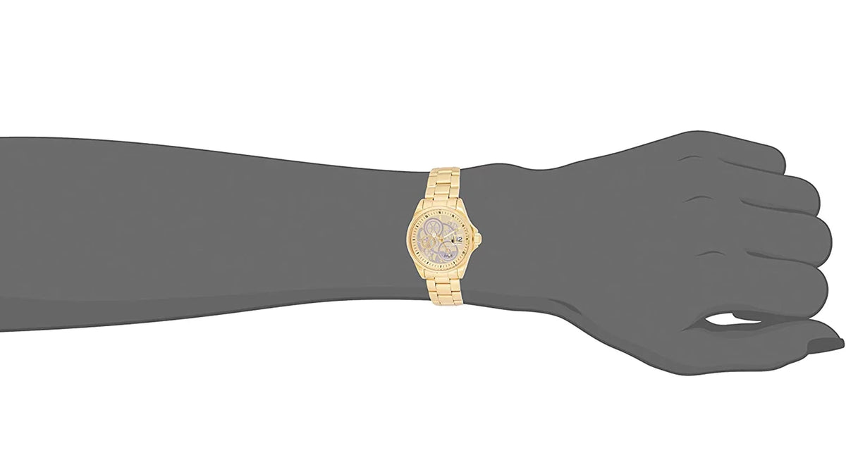 23568 Women's Angel Gold and Silver Dial Yellow Gold Steel Bracelet Dive Watch