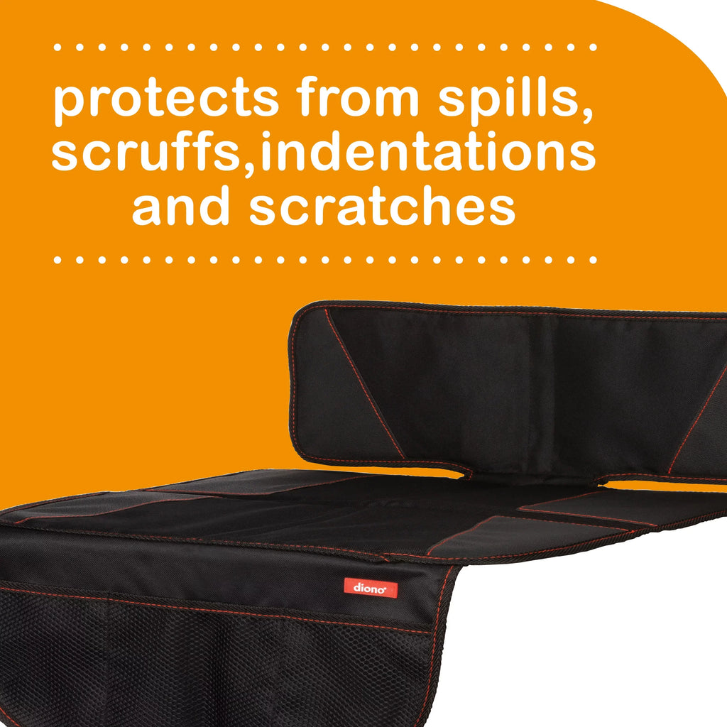 Diono Super Mat 2 Pack Car Seat Protector, Crash Tested, Water Durable Black