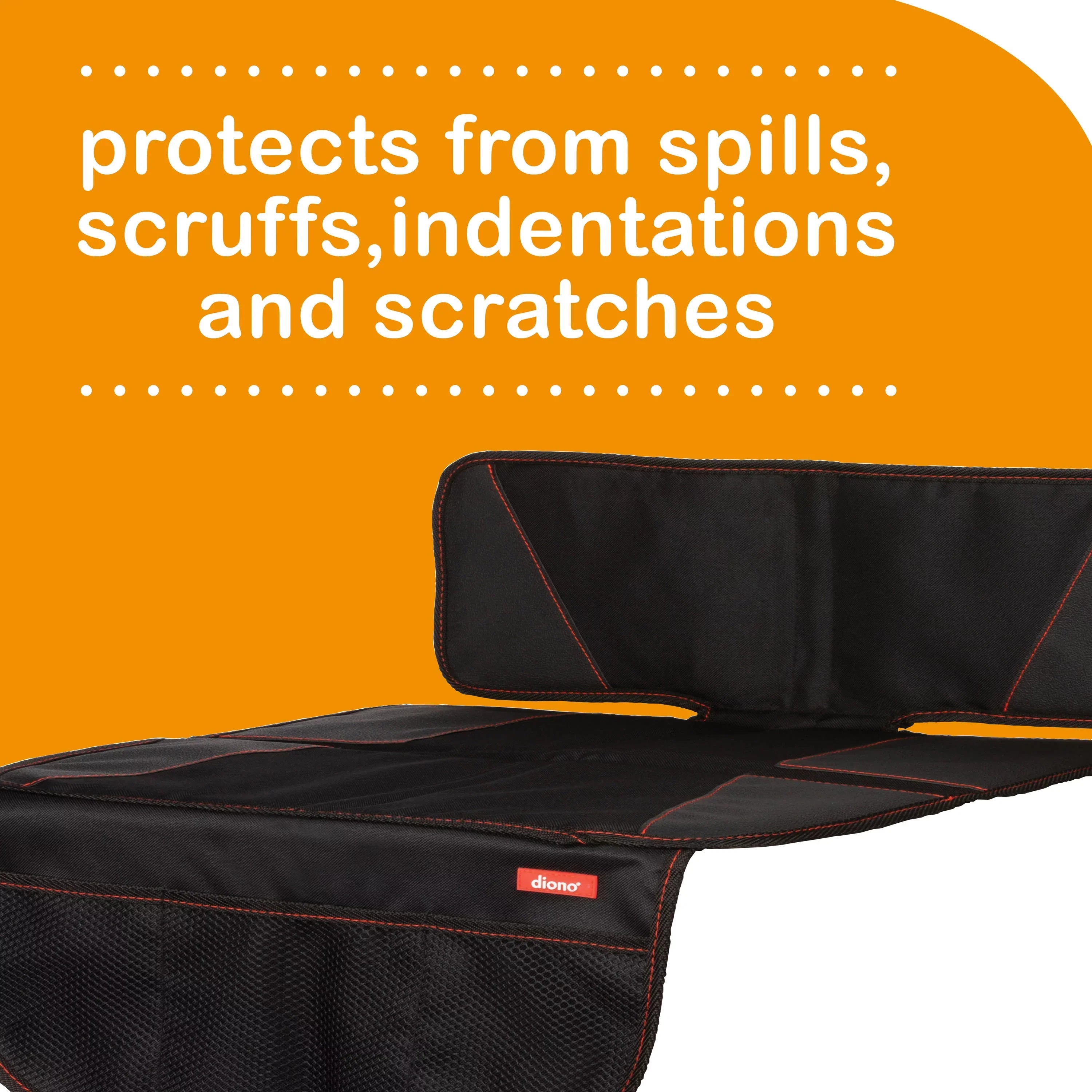 Diono Super Mat 2 Pack Car Seat Protector, Crash Tested, Water Durable Black