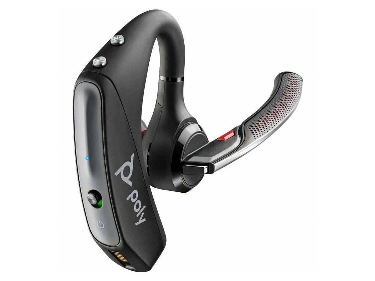 Poly Voyager 5200 UC USB-A Bluetooth Headset +BT700 Adapter - Google Assistant, Siri - Mono - Wireless - Bluetooth - 98.4 ft - 32 Ohm - 100 Hz - 20 kHz - Over-the-ear, Earbud - Monaural - In-ear - ...