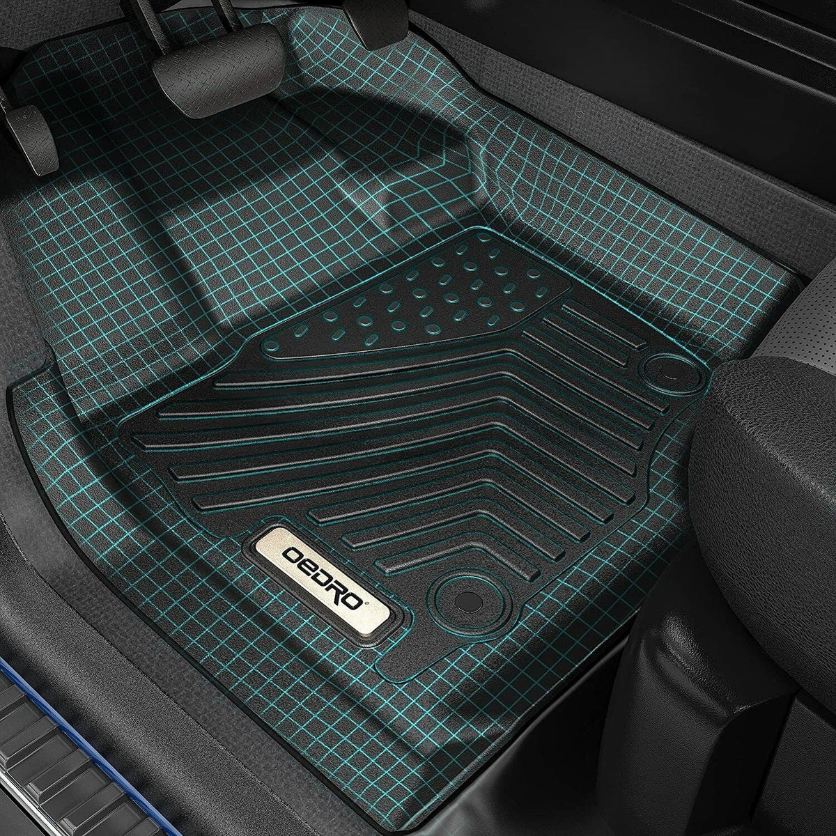 Ledkingdomus Floor Mats for 2019-2024 Subaru Forester 3D TPE Rubber Front & 2nd Seat 2 Row Liner Set Environment