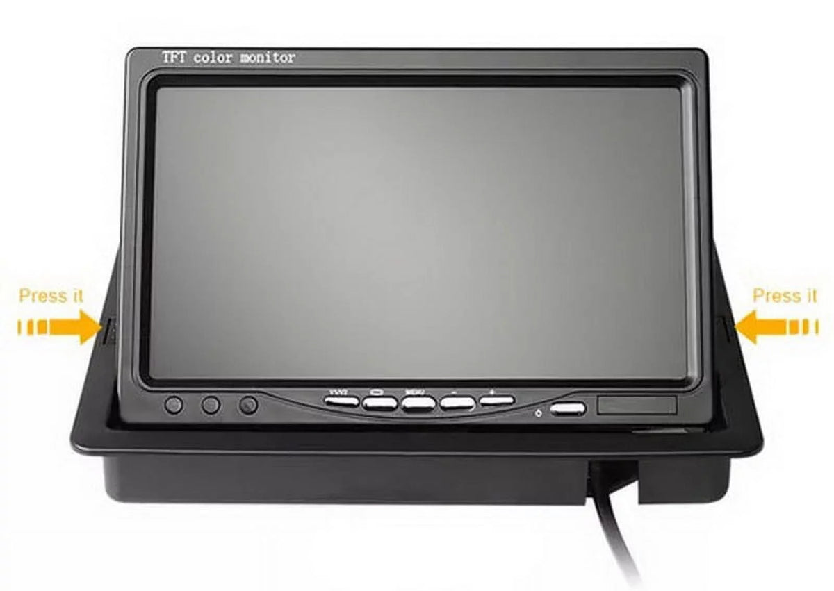 12V/24V parking system 7inch TFT LCD Car Monitor IR with 18 LED camera for Bus RV Car Van Truck reverse Night Vision+32 feet cable