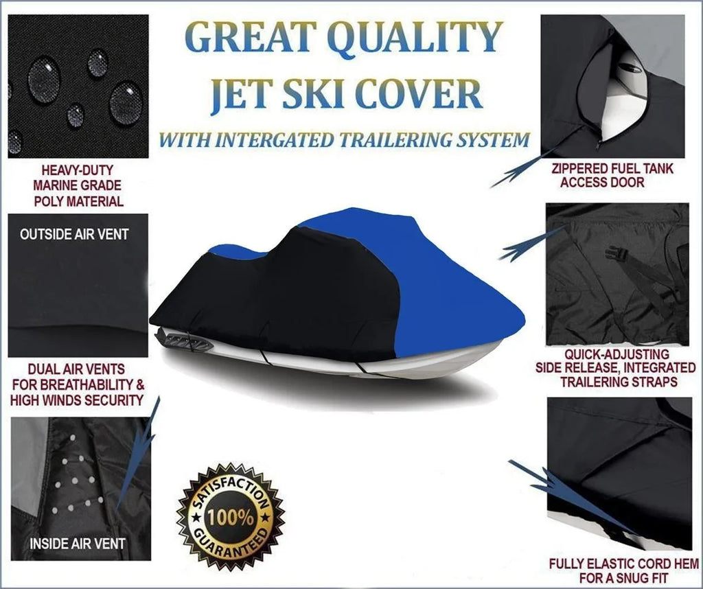 BLACK / BLUE HEAVY-DUTY, TOP OF THE LINE Protection Fitting for Sea Doo Sea-Doo Bombardier XP Jet Ski PWC Protection 1993 1994 1995 1996 1-2 Seater