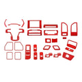Teledu F150 Red 28pcs Full Interior Set Center Console Wrap Trim Kit