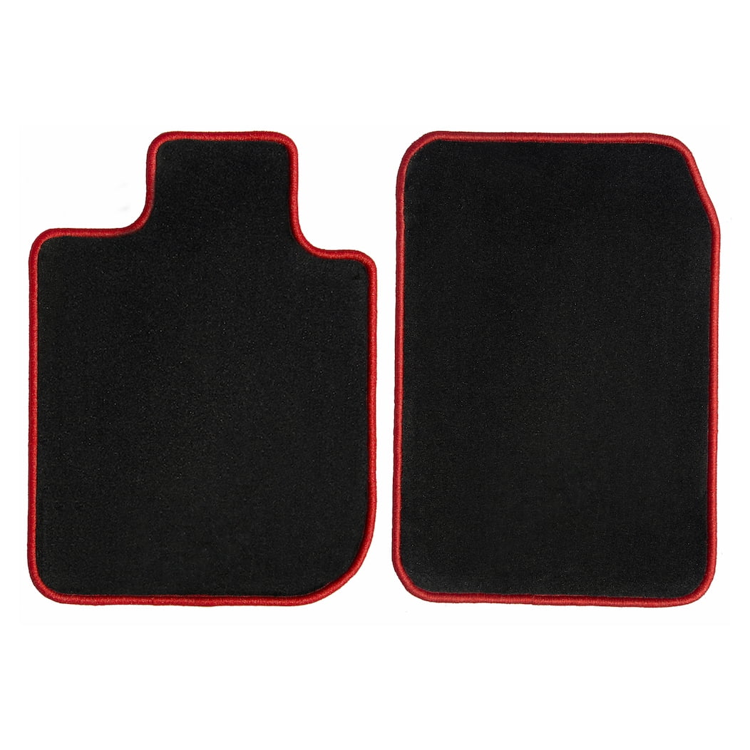 GGBAILEY BMW X3 Black with Red Edging Carpet Car Mats / Floor Mats, Custom Fit for 2011, 2012, 2013, 2014, 2015, 2016, 2017 - Driver & Passenger Mats