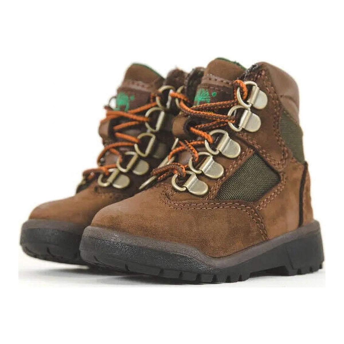 Timberland TB044892 Toddler Brown Nubuck/Green Leather 6 Inch Field Boots HS2659 (4.5C)