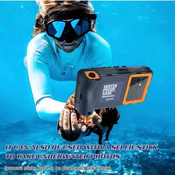 UrbanX Professional [15m/50ft] Swimming Diving Surfing Snorkeling Photo Video Waterproof Protective Case Underwater Housing for Panasonic Eluga A4 And all Phones Up to 6.9 Inch LCD with Lanyard