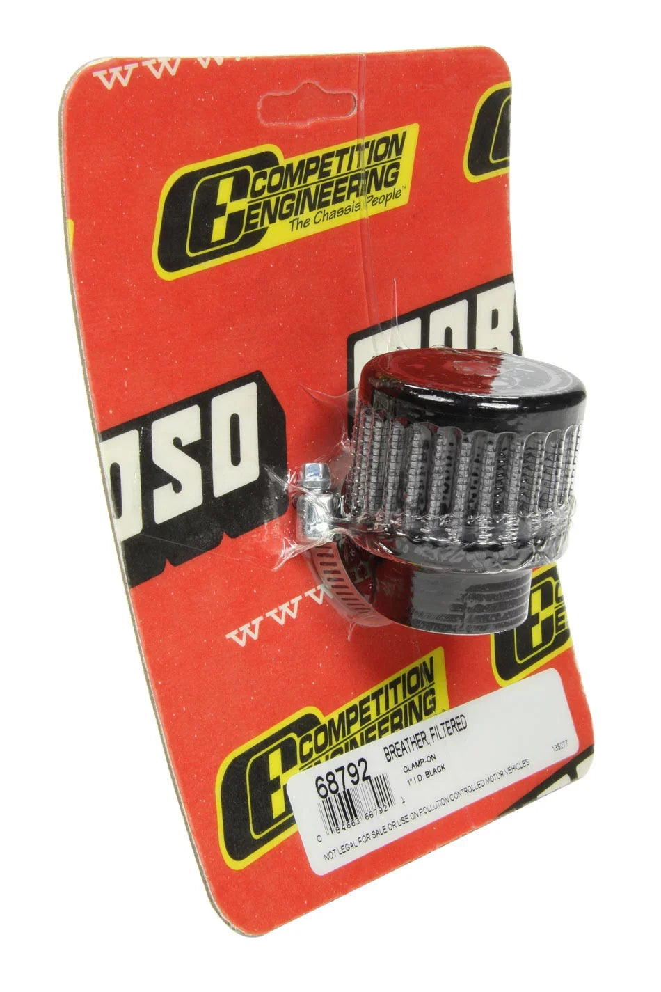 Moroso 68792 Clamp on Valve Protection Breather 1" ID Black