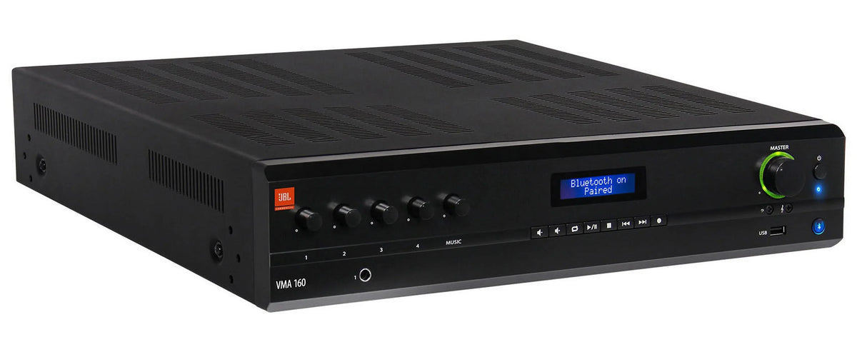 JBL Commercial Amplifier+(4) 3.5" Black Cube Speakers for Restaurant/Bar/Cafe
