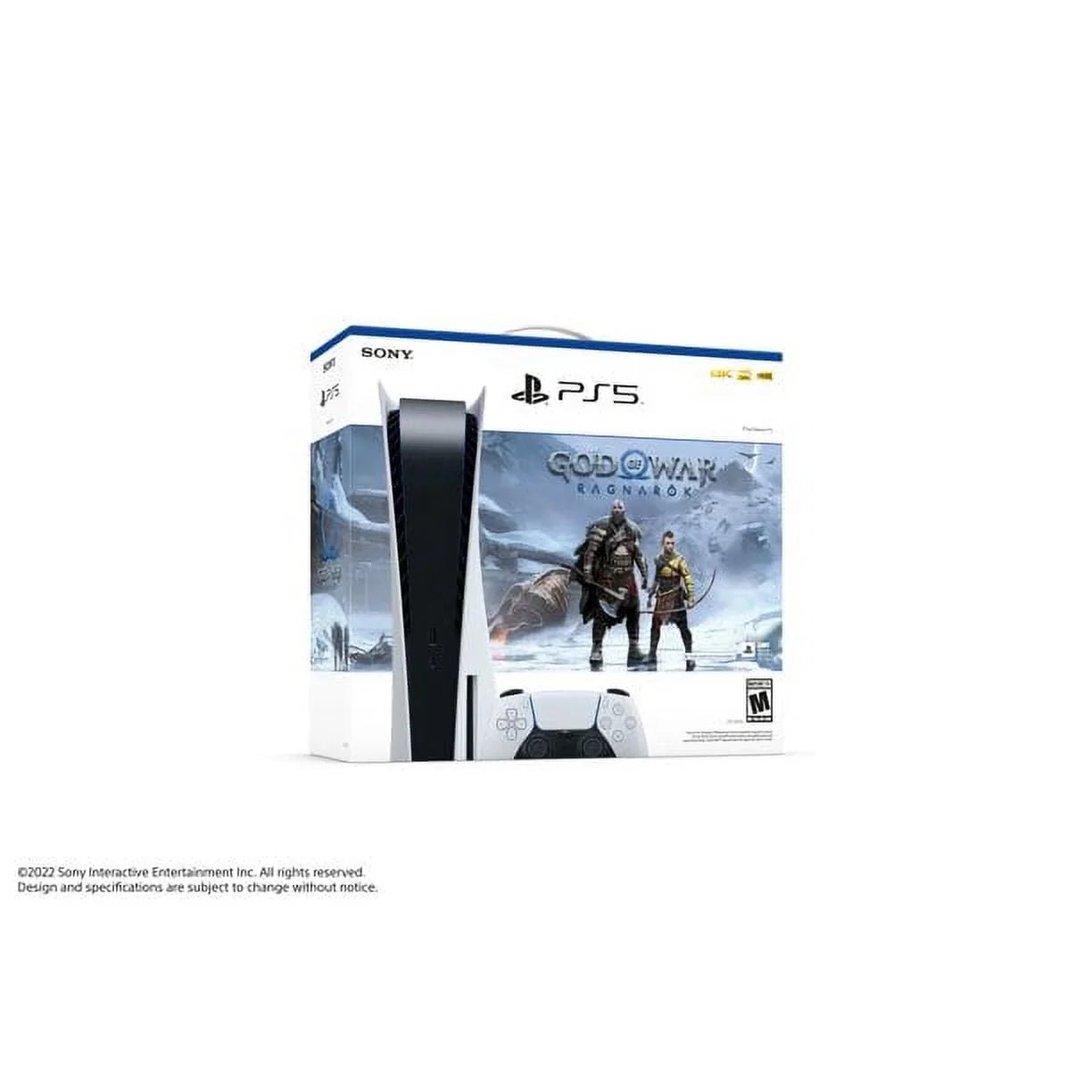 2023 Newest PlayStation_PS5 Gaming Console Disc Version Bundle with Marvel's Spider-Man: Miles Morales / God of War Ragnarök/ Silicone Controller Wrap Skin