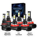 For Honda Civic 2016-2020 LED Headlight Bulbs 9005 H11 High/Low Beam H11 H8 Fog Light 6000k 6Pcs