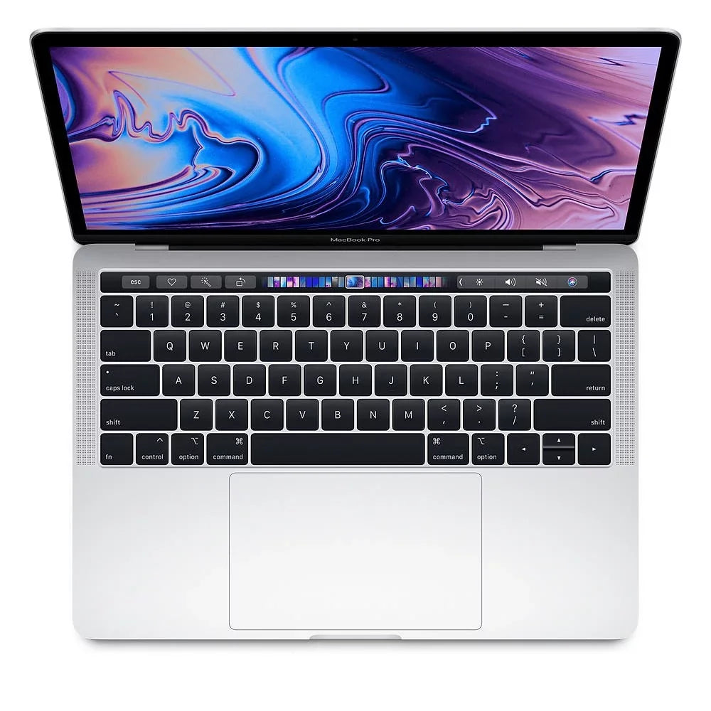 Apple A Grade Macbook Pro 13.3-inch (Retina, Silver, Touch Bar) 2.4Ghz Quad Core i5 (2019) MV972LL/A 256GB SSD 16GB Memory 2560x1600 Display Mac OS Big Sur Power Adapter Included
