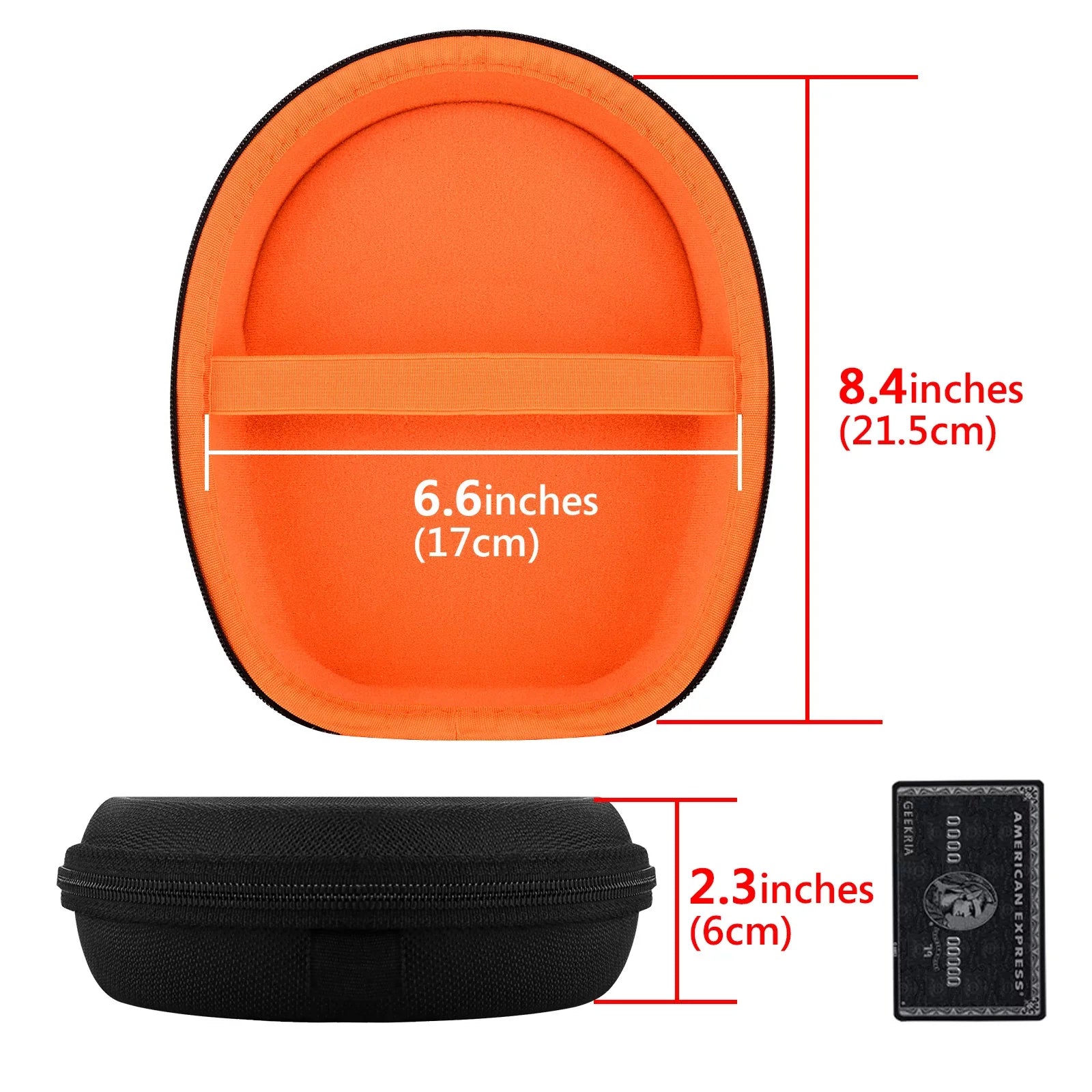 Geekria Shield Headphones Case Matching with Jabra Evolve 65, 65UC, 40, 40 UC, 20 UC Case, Replacement Hard Shell Travel Carrying Bag (Black)