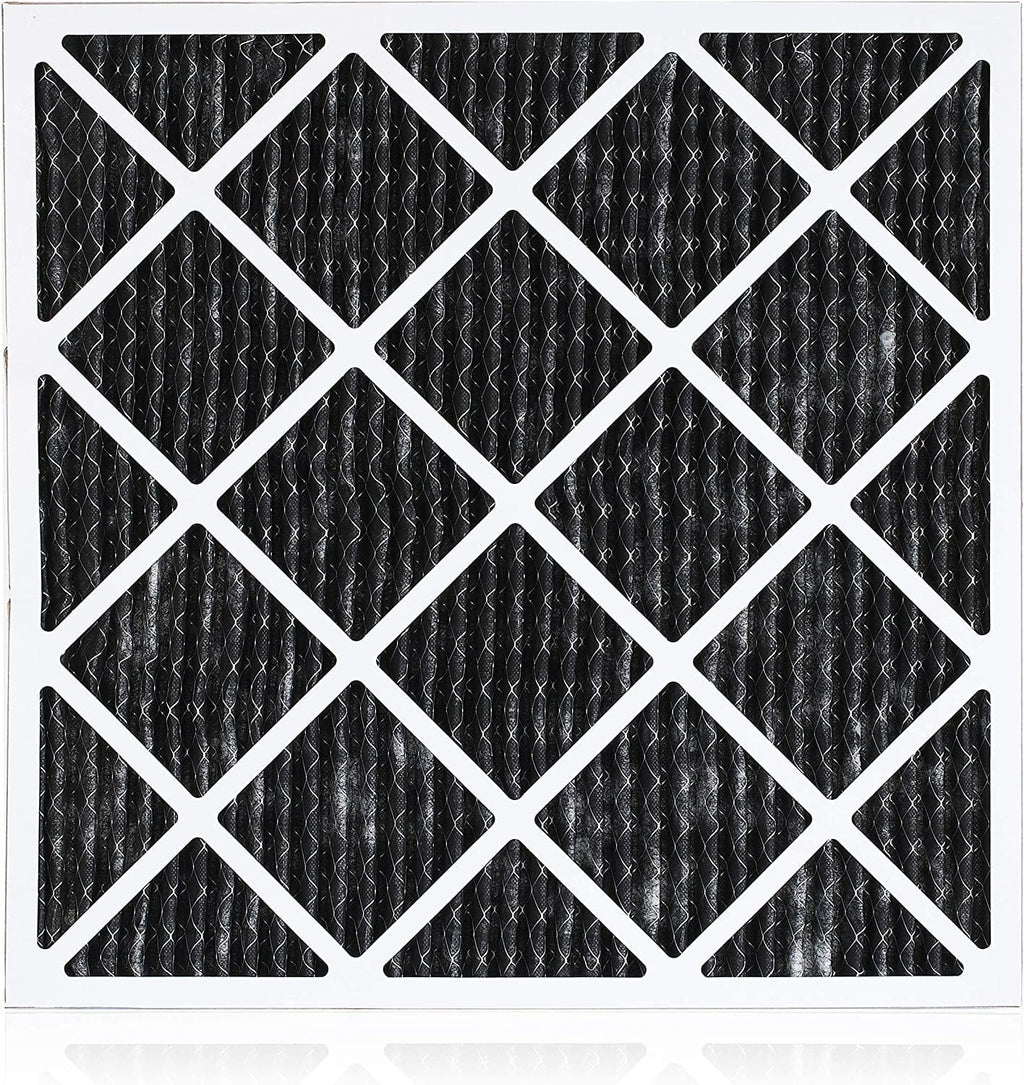 Filterbuy 14x18x1 MERV 8 Odor Eliminator Pleated HVAC AC Furnace Air Filters with Activated Carbon (3-Pack)