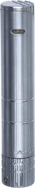 Xikar Turrim Cigar Lighter, Single Jet Flame, Piezo Ignition, Silver