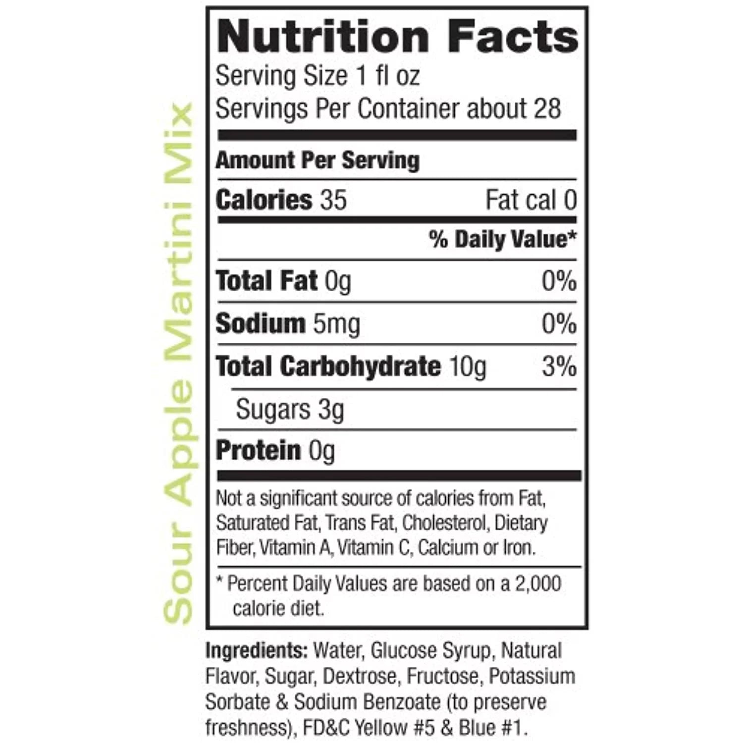 Amoretti Premium Martini Cocktail Mix, Sour Apple, 28 Ounce