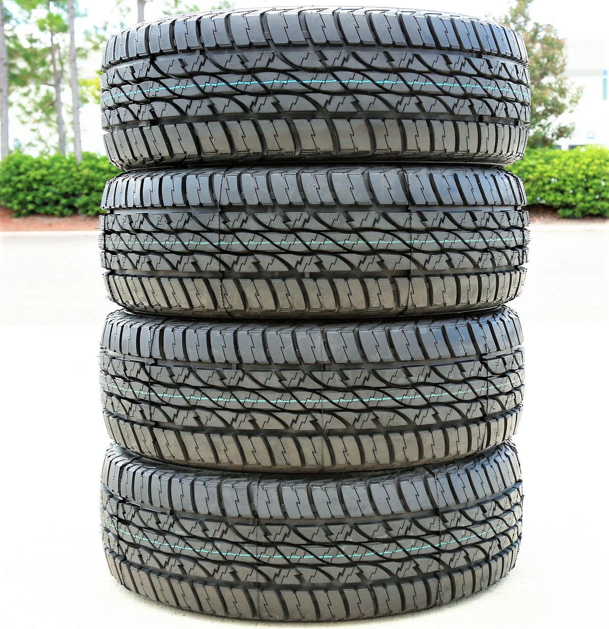 Set of 4 (FOUR) Accelera Omikron A/T LT 265/75R16 123/120Q E 10 Ply AT All Terrain Tires Fits: 2000-02 Dodge Ram 2500 Base, 2013-14 Toyota FJ Cruiser Base