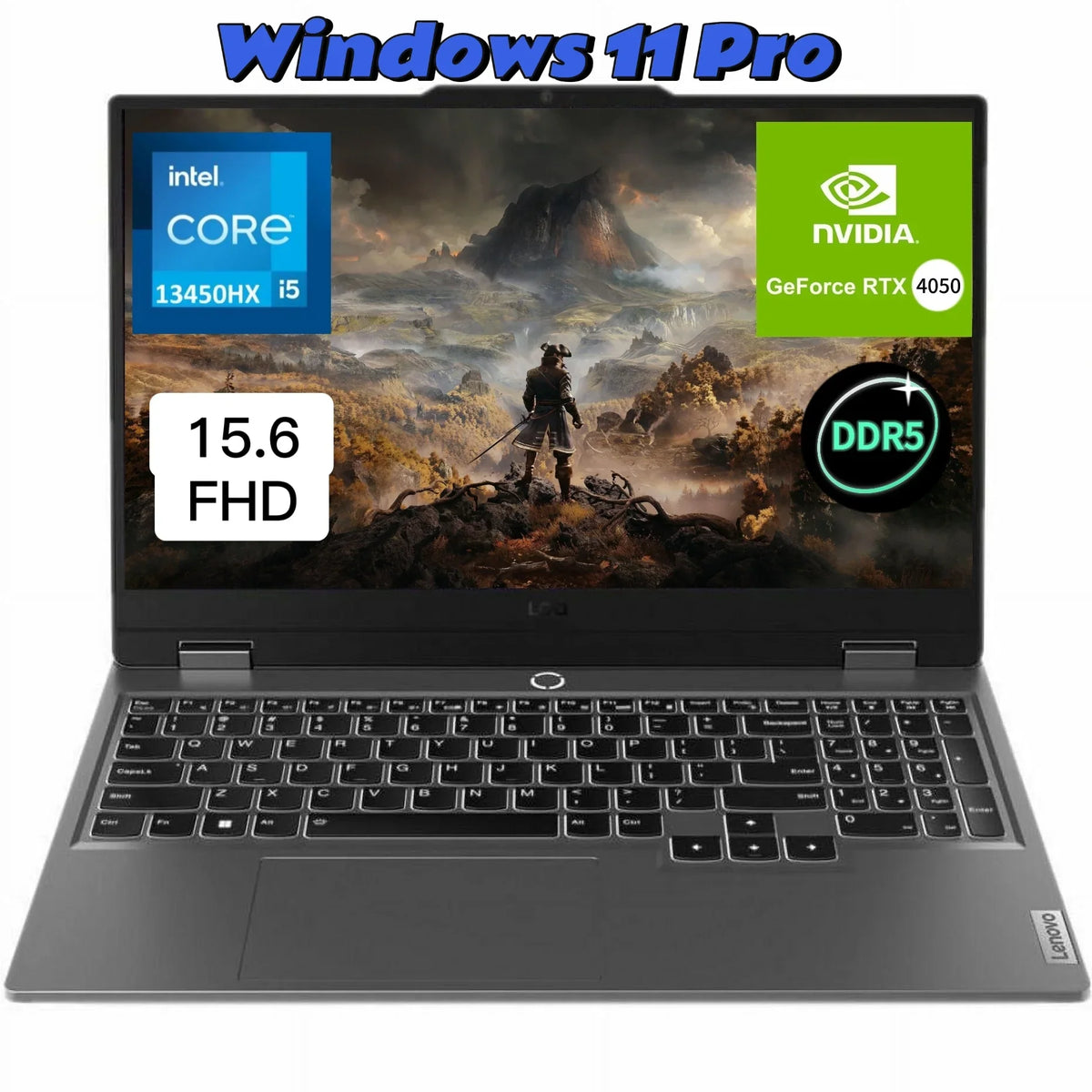 Newest Lenovo LOQ 15.6" FHD Gaming Laptop, Core i5-13450HX,64GB DDR5 RAM,2TB SSD, NVIDIA GeForce RTX 4050, Backlit,Webcam, HDMI, Bluetooth, Windows 11 Pro