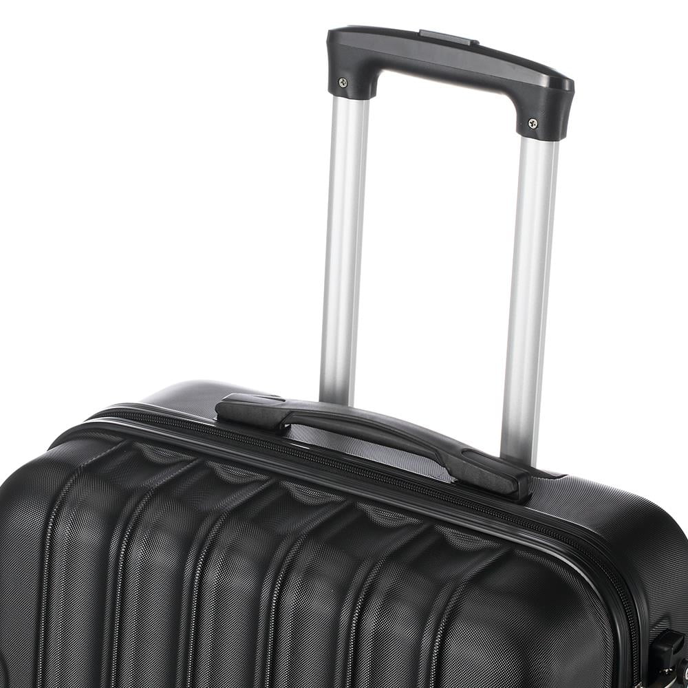 SalonMore 3 Piece Hardside Lightweight Spinner Luggage Bag Set With TSA Lock Black