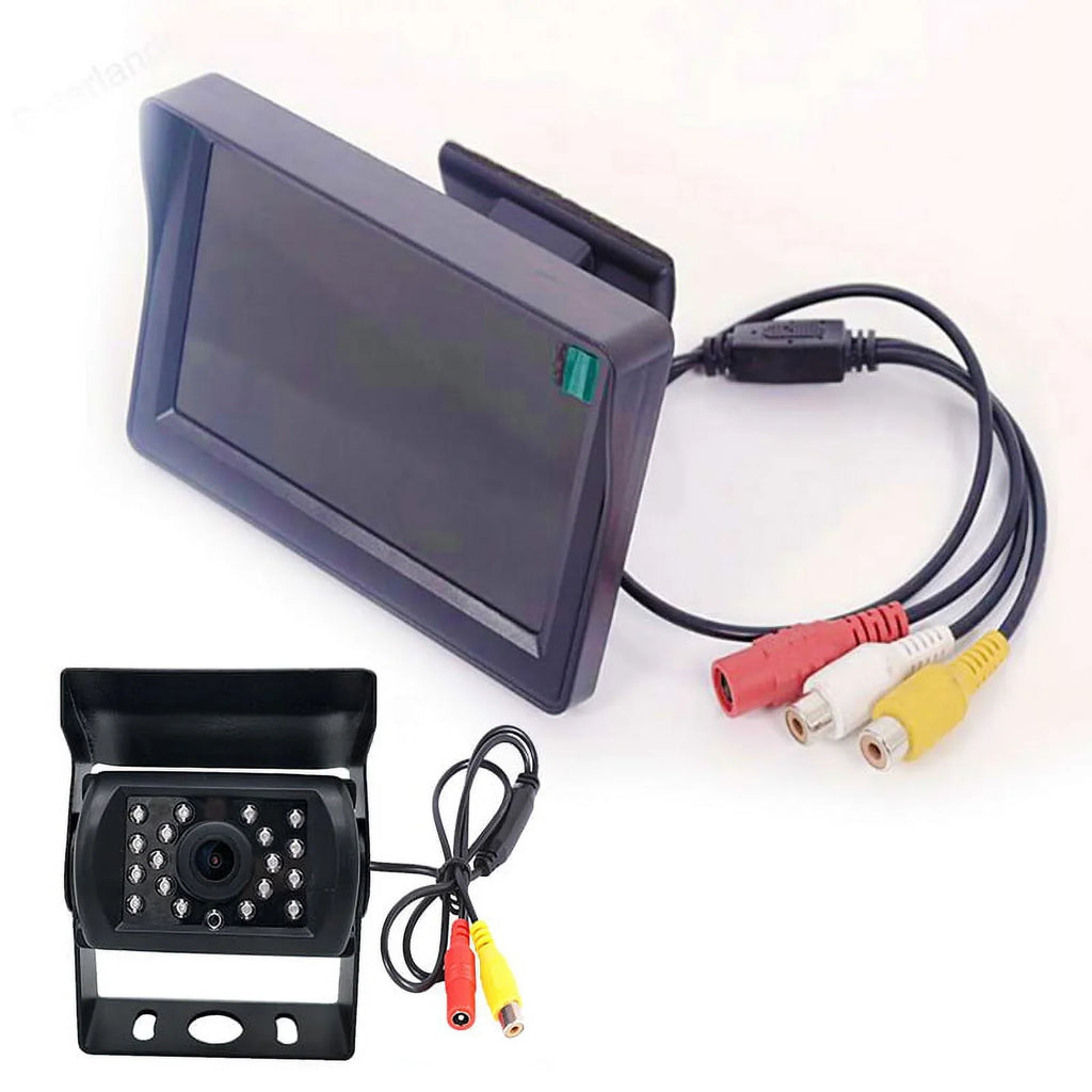 DC 12~24V Truck Bus Wagon Van Parking Camera Monitor System 4.3" Car Monitor With Camera with Wireless Transmitter/Receiver