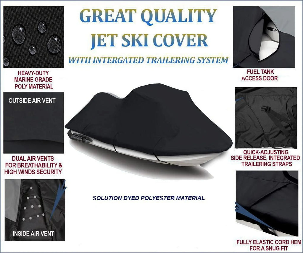 BLACK PWC 600D JET SKI Coating Matching for Kawasaki Ultra LX / JT1500C8F 2007-2021 2022