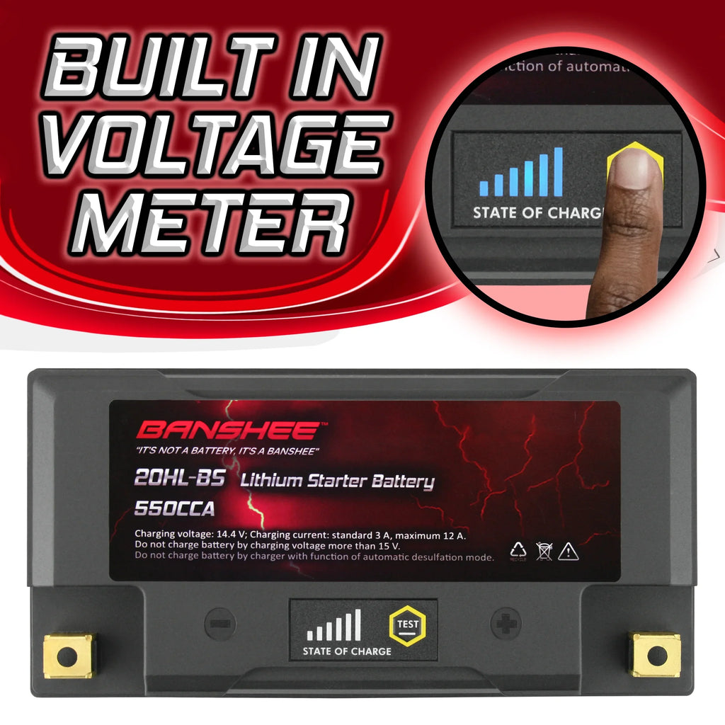 Banshee 20L-BS LiFePO4 Motorsports Battery Fitting with Yamaha XA1200A WaveRunner 2001 to 2005