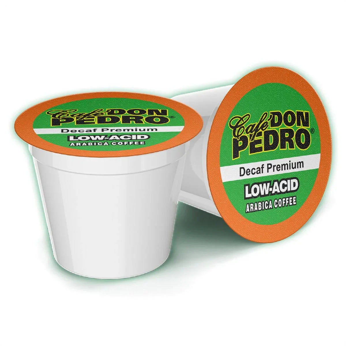 Cafe Don Pedro Decaf Premium Low Acid Coffee Pods - Enjoy Tasty Coffee Without Jitters - Fitting with Keurig K-cup Coffee Maker, 100% Arabica, Battles Heartburn, Acidic Reflux, 72 count